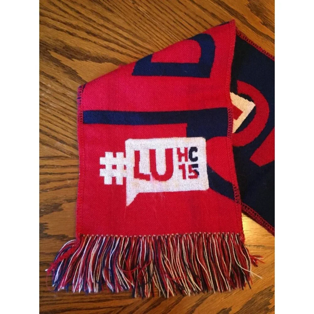 Liberty Flames Home Coming Scarf Sparky Football Red White Blue LU University